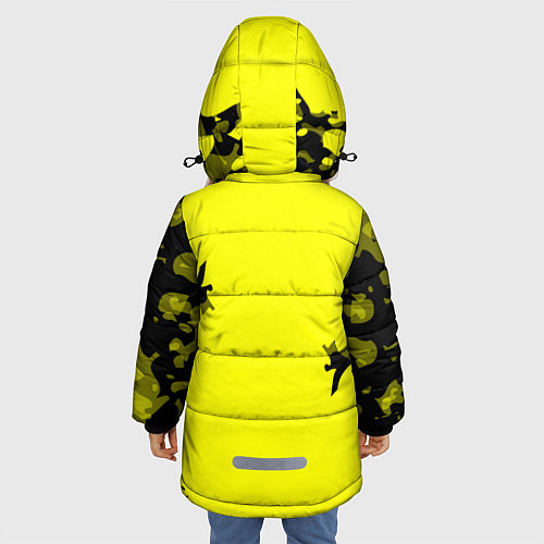 Зимняя куртка для девочки FC Borussia Dortmund: Yellow & Black / 3D-Светло-серый – фото 4
