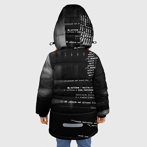 Зимняя куртка для девочки Watch Dogs: Hacker / 3D-Светло-серый – фото 4
