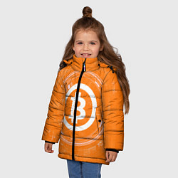 Куртка зимняя для девочки Bitcoin Tech, цвет: 3D-светло-серый — фото 2