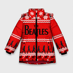 Куртка зимняя для девочки The Beatles: New Year, цвет: 3D-красный