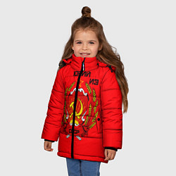 Куртка зимняя для девочки Юрий из СССР, цвет: 3D-красный — фото 2