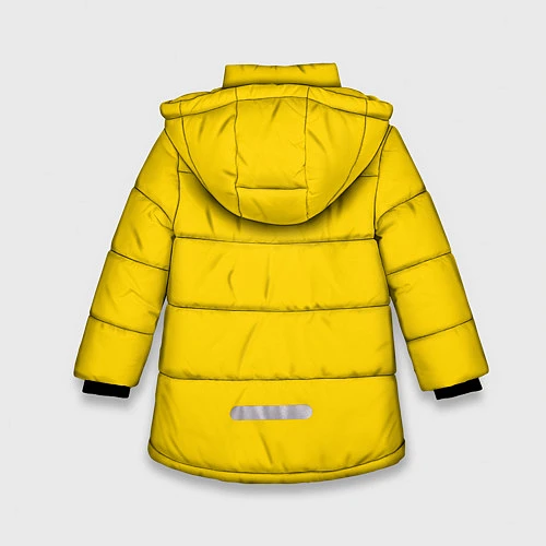 Зимняя куртка для девочки Сборная Бразилии: желтая / 3D-Красный – фото 2