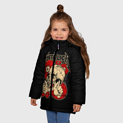 Куртка зимняя для девочки Metallica Skull, цвет: 3D-черный — фото 2
