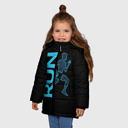 Куртка зимняя для девочки RUN: Black Style, цвет: 3D-черный — фото 2