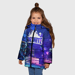 Куртка зимняя для девочки Fortnite Studio, цвет: 3D-светло-серый — фото 2