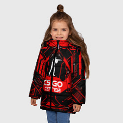 Куртка зимняя для девочки CS:GO - Сергей, цвет: 3D-черный — фото 2