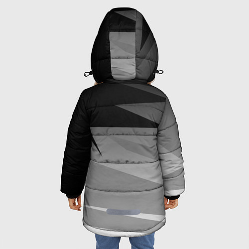 Зимняя куртка для девочки MITSUBISHI SPORT / 3D-Светло-серый – фото 4