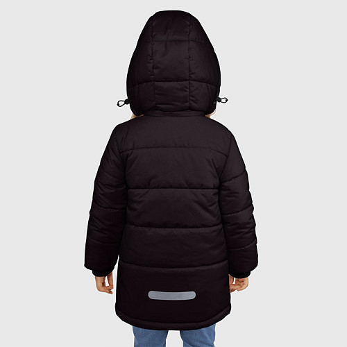 Зимняя куртка для девочки Человеческий скелет / 3D-Светло-серый – фото 4