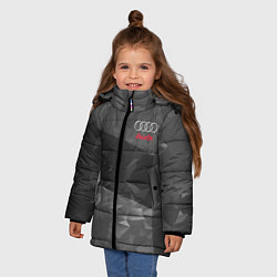 Куртка зимняя для девочки AUDI SPORT, цвет: 3D-черный — фото 2