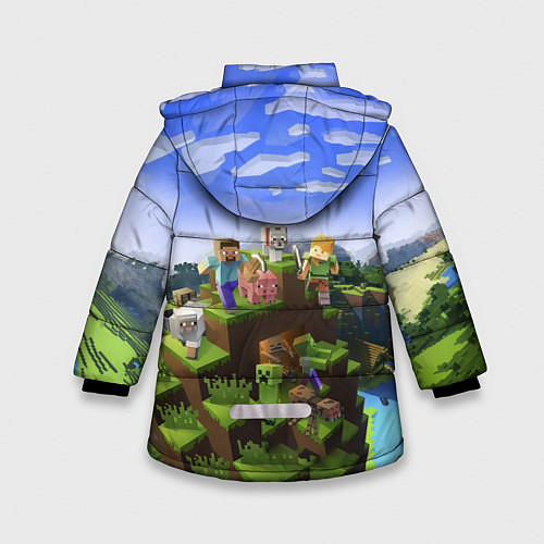 Зимняя куртка для девочки Minecraft: Даша / 3D-Светло-серый – фото 2