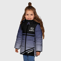 Куртка зимняя для девочки SUBARU SPORT, цвет: 3D-черный — фото 2