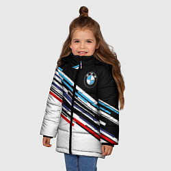 Куртка зимняя для девочки BMW BRAND COLOR БМВ, цвет: 3D-светло-серый — фото 2