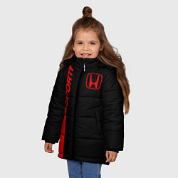 Куртка зимняя для девочки HONDA SPORT, цвет: 3D-черный — фото 2