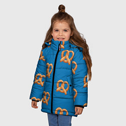 Куртка зимняя для девочки Любитель крендельков, цвет: 3D-черный — фото 2