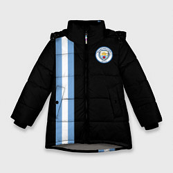Куртка зимняя для девочки Манчестер Сити, цвет: 3D-светло-серый