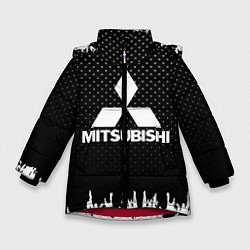 Куртка зимняя для девочки Mitsubishi: Black Side, цвет: 3D-красный