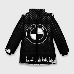 Куртка зимняя для девочки BMW Black Style, цвет: 3D-черный