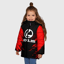 Куртка зимняя для девочки Lexus: Red Anger, цвет: 3D-красный — фото 2