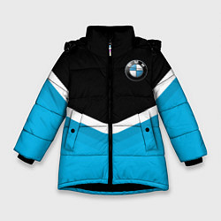 Куртка зимняя для девочки BMW Black & Blue, цвет: 3D-черный