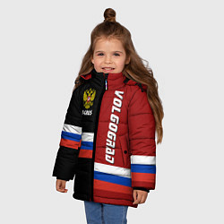 Куртка зимняя для девочки Volgograd, Russia, цвет: 3D-черный — фото 2
