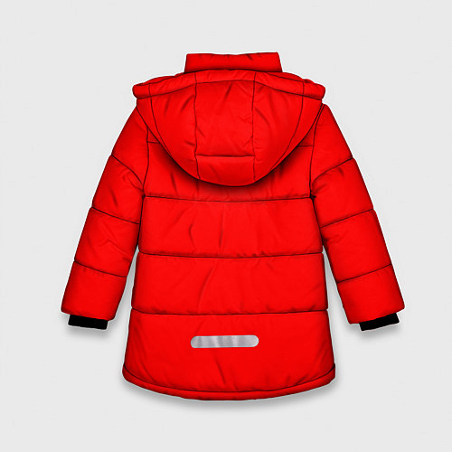 Зимняя куртка для девочки Спартанский гладиатор / 3D-Красный – фото 2