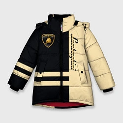Куртка зимняя для девочки Lamborghini Sport, цвет: 3D-красный