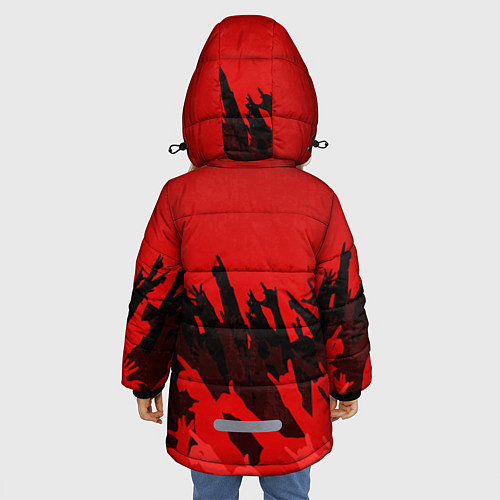 Зимняя куртка для девочки Агата Кристи: Высший рок / 3D-Светло-серый – фото 4