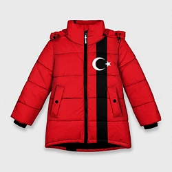Куртка зимняя для девочки Турция, цвет: 3D-черный