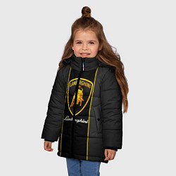 Куртка зимняя для девочки Lamborghini Luxury, цвет: 3D-черный — фото 2