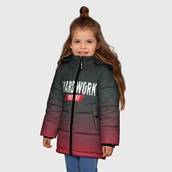 Куртка зимняя для девочки Hard Work Pays Off: Red, цвет: 3D-черный — фото 2