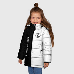 Куртка зимняя для девочки Lexus: Black & White, цвет: 3D-черный — фото 2