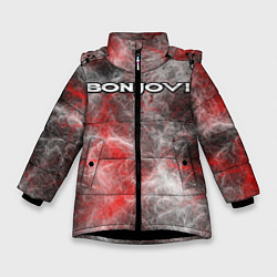 Куртка зимняя для девочки Bon Jovi, цвет: 3D-черный