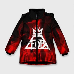Куртка зимняя для девочки Fall Out Boy: Red Flame, цвет: 3D-черный