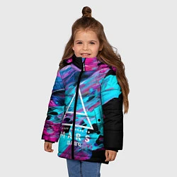 Куртка зимняя для девочки 30 STM: Neon Colours, цвет: 3D-светло-серый — фото 2
