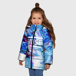 Куртка зимняя для девочки MUSE: Blue Colours, цвет: 3D-красный — фото 2