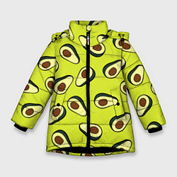 Куртка зимняя для девочки Стиль авокадо, цвет: 3D-черный