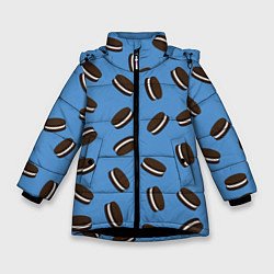 Куртка зимняя для девочки Oreo, цвет: 3D-черный