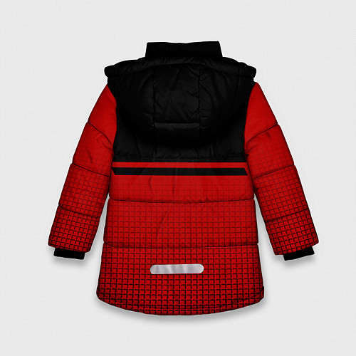 Зимняя куртка для девочки USSR: Black Sport / 3D-Красный – фото 2