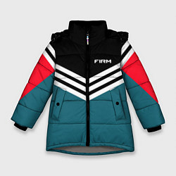 Куртка зимняя для девочки Firm 90s: Arrows Style, цвет: 3D-светло-серый