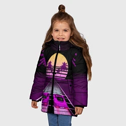 Куртка зимняя для девочки Digital Race, цвет: 3D-черный — фото 2