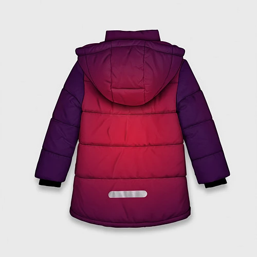 Зимняя куртка для девочки Кот Бегемот / 3D-Красный – фото 2