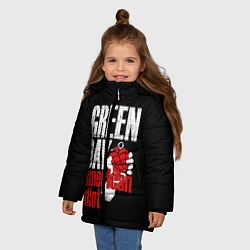 Куртка зимняя для девочки Green Day: American Idiot, цвет: 3D-черный — фото 2