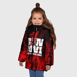 Куртка зимняя для девочки Bon Jovi: Have a nice day, цвет: 3D-черный — фото 2