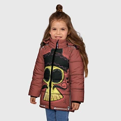 Куртка зимняя для девочки Dia de los Muertos, цвет: 3D-черный — фото 2