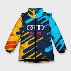 Куртка зимняя для девочки Audi: Colour Sport, цвет: 3D-черный