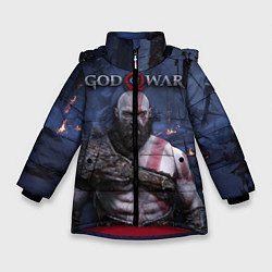 Куртка зимняя для девочки God of War: Kratos, цвет: 3D-красный