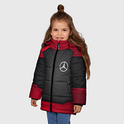 Куртка зимняя для девочки Mercedes Benz: Metal Sport, цвет: 3D-светло-серый — фото 2
