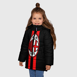 Куртка зимняя для девочки AC Milan 1899, цвет: 3D-красный — фото 2