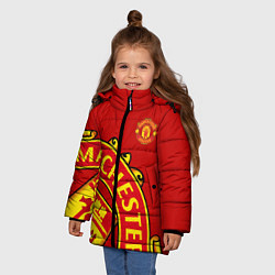 Куртка зимняя для девочки FC Man United: Red Exclusive, цвет: 3D-светло-серый — фото 2