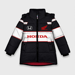 Куртка зимняя для девочки Honda Sport, цвет: 3D-красный